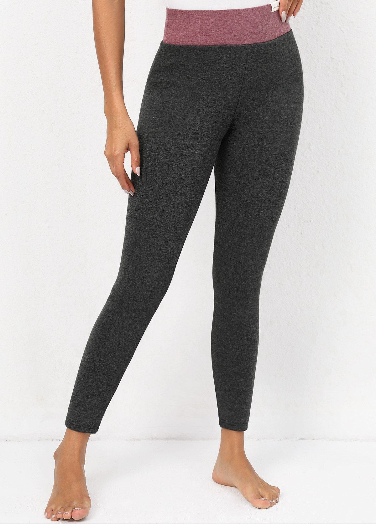 Elastic Waist High Waisted Leggings