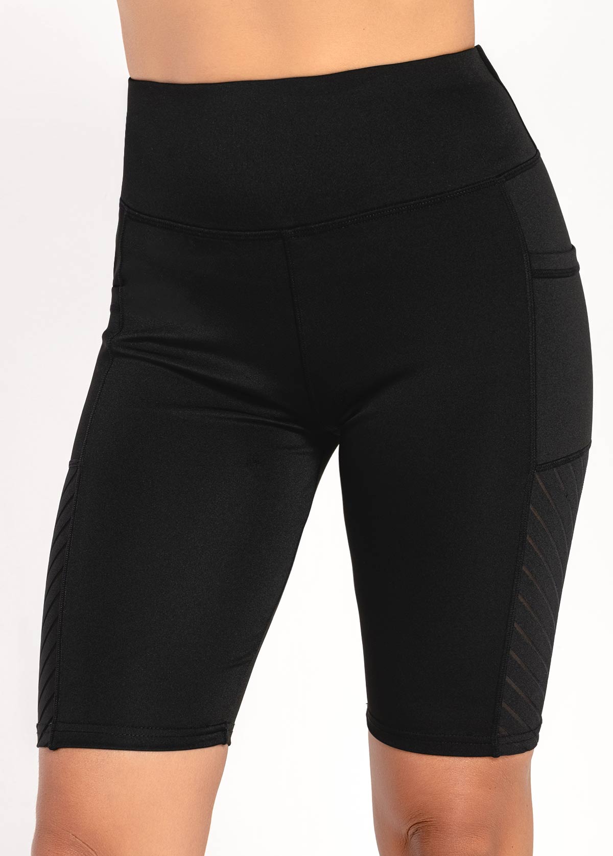 Pocket Mesh Stitching High Waisted Legging